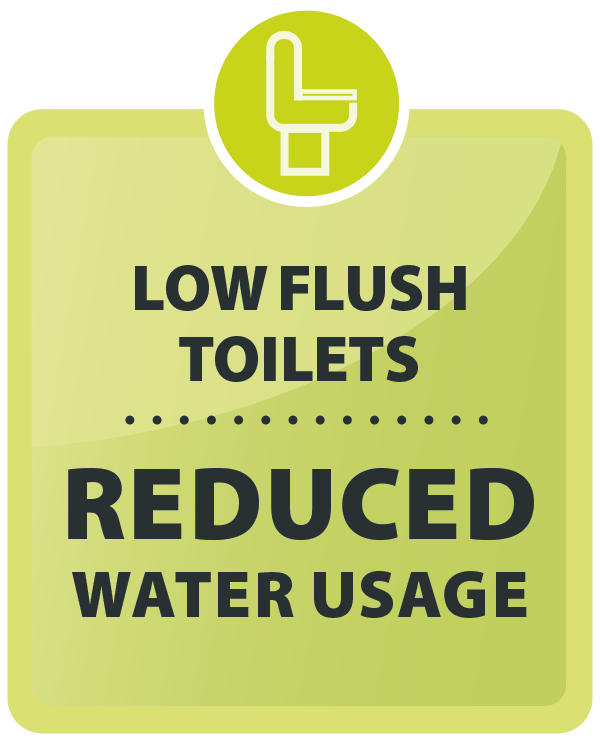 Low Flush Reduced water usage